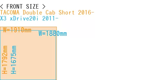 #TACOMA Double Cab Short 2016- + X3 xDrive20i 2011-